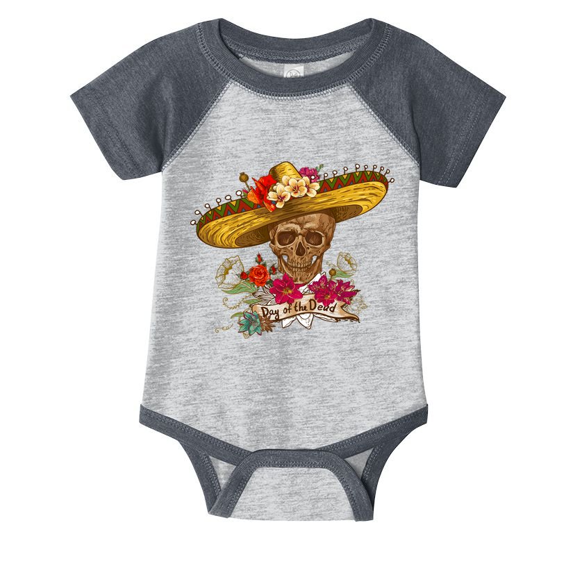 Day Of The Dead Mexican Skull Infant Baby Jersey Bodysuit
