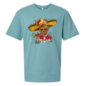 Day Of The Dead Mexican Skull Sueded Cloud Jersey T-Shirt