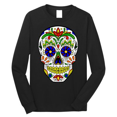 Day of the Dead Skull dia de los Muertos Long Sleeve Shirt