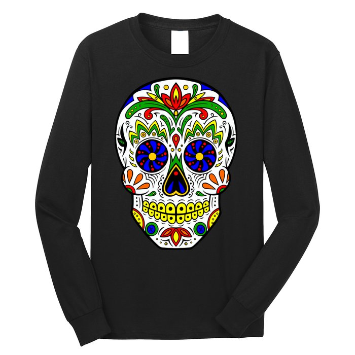 Day of the Dead Skull dia de los Muertos Long Sleeve Shirt