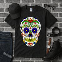 Day of the Dead Skull dia de los Muertos Tall T-Shirt