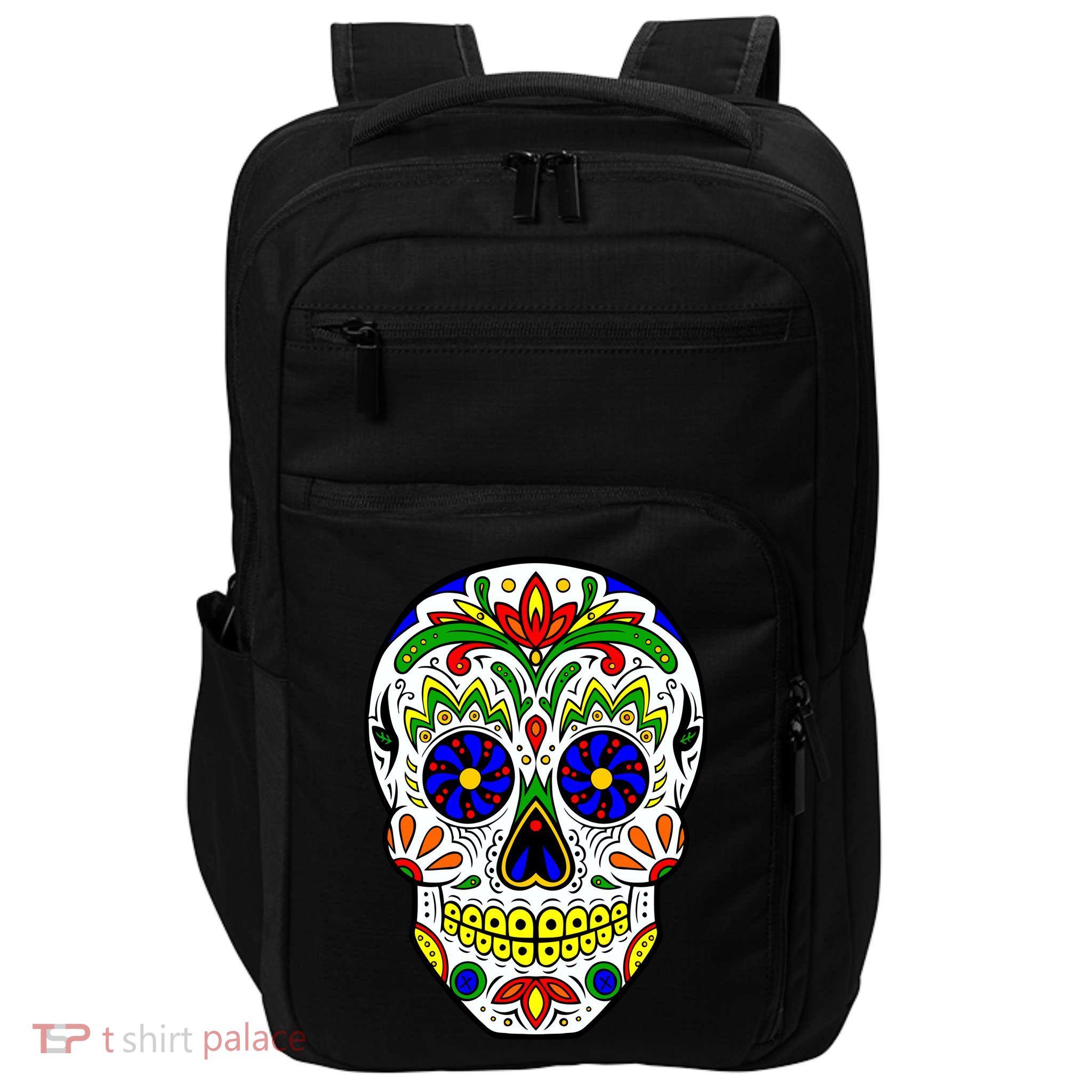Day of the Dead Skull dia de los Muertos Impact Tech Backpack