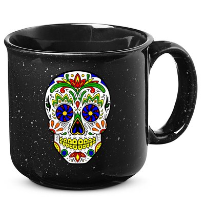 Day of the Dead Skull dia de los Muertos 15oz Campfire Ceramic Mug