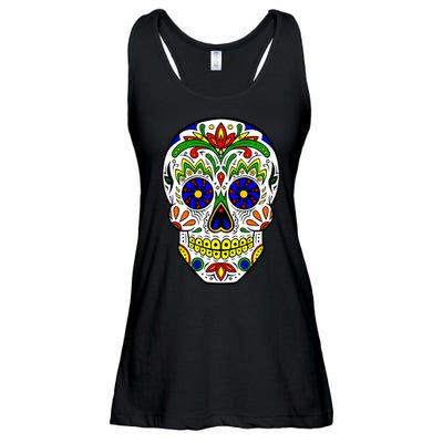Day of the Dead Skull dia de los Muertos Ladies Essential Flowy Tank