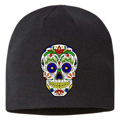 Day of the Dead Skull dia de los Muertos Sustainable Beanie