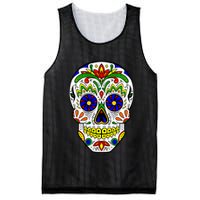 Day of the Dead Skull dia de los Muertos Mesh Reversible Basketball Jersey Tank