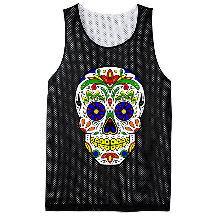 Day of the Dead Skull dia de los Muertos Mesh Reversible Basketball Jersey Tank