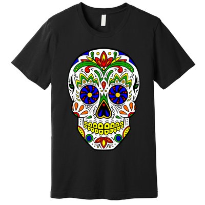 Day of the Dead Skull dia de los Muertos Premium T-Shirt