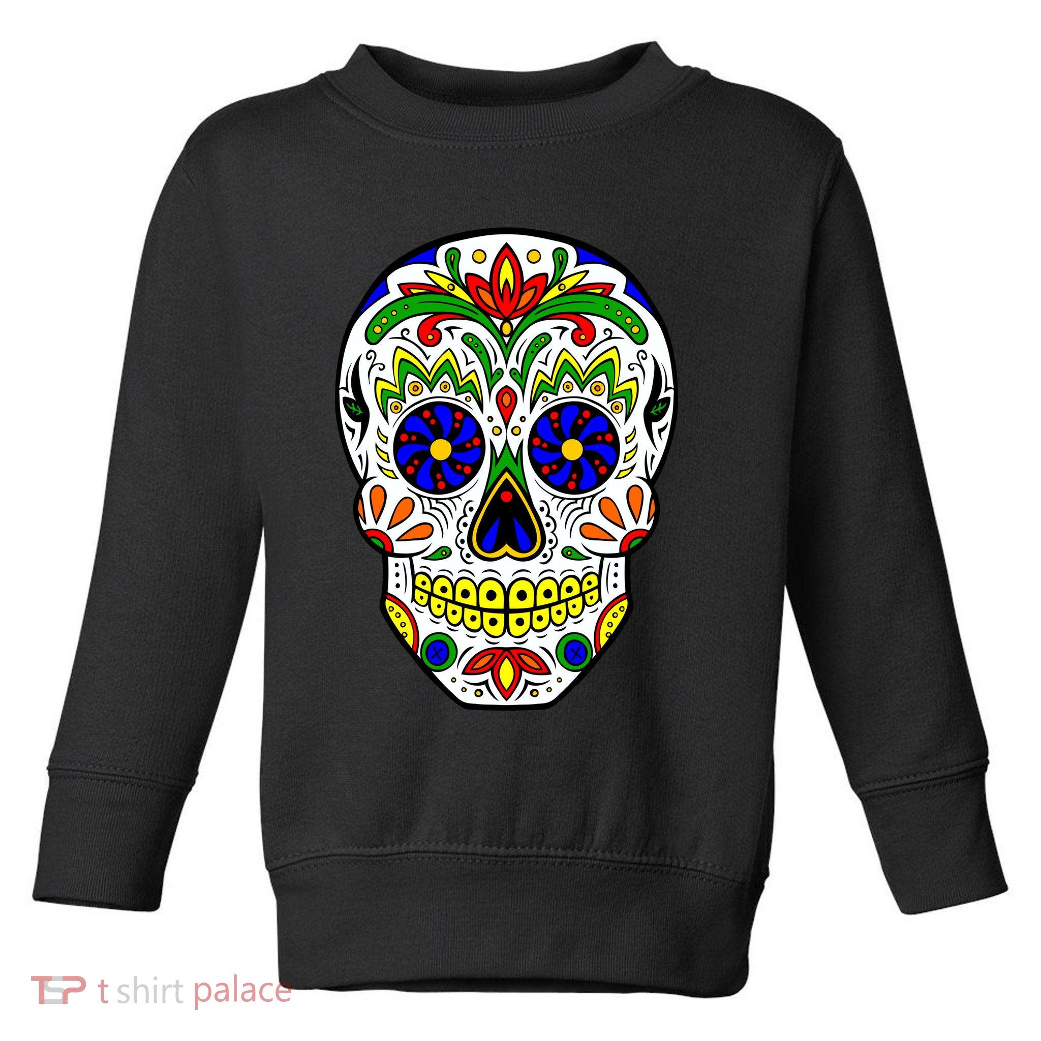 Day of the Dead Skull dia de los Muertos Toddler Sweatshirt