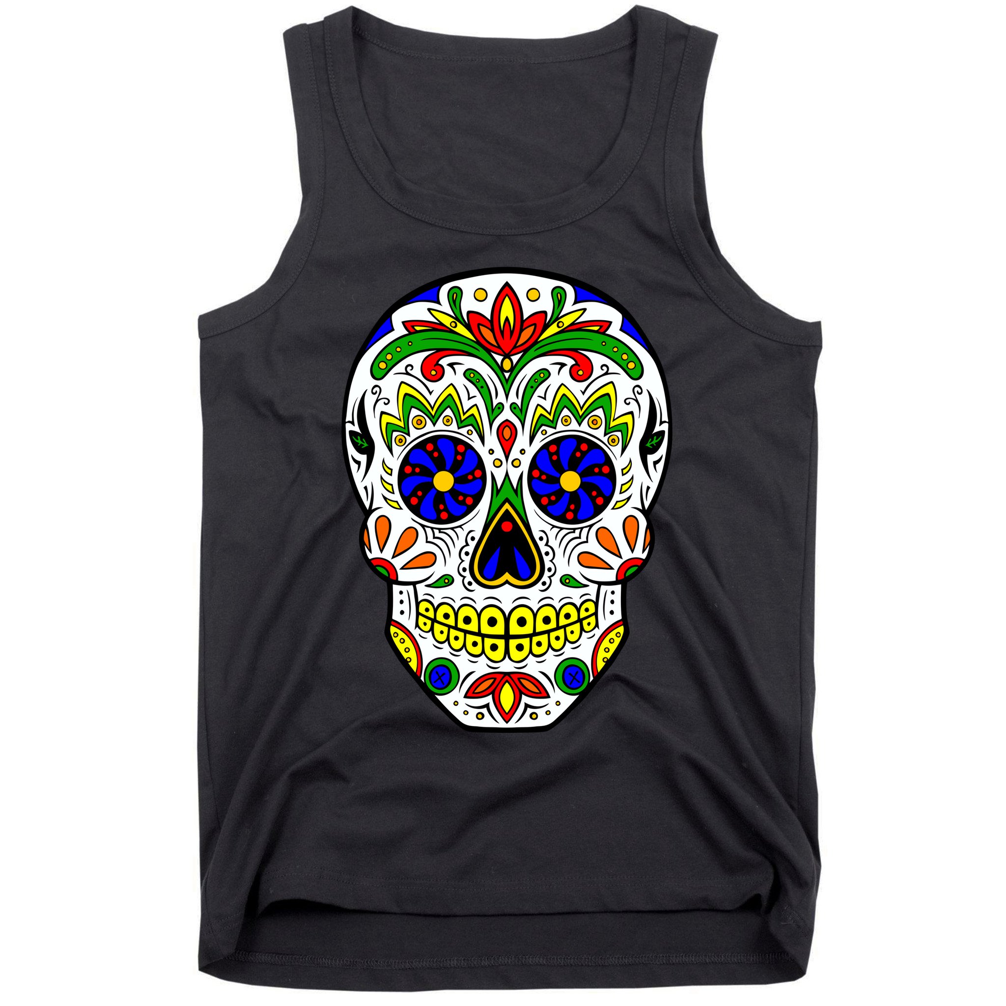 Day of the Dead Skull dia de los Muertos Tank Top