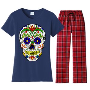 Day of the Dead Skull dia de los Muertos Women's Flannel Pajama Set