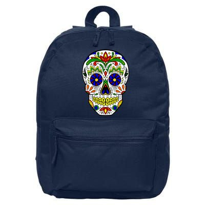 Day of the Dead Skull dia de los Muertos 16 in Basic Backpack