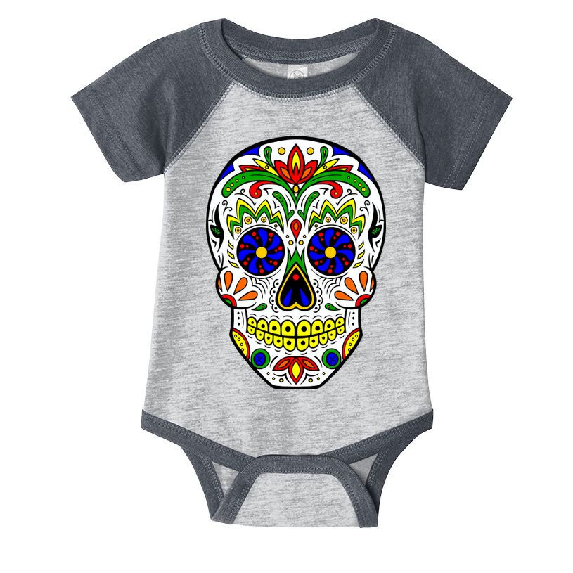Day of the Dead Skull dia de los Muertos Infant Baby Jersey Bodysuit