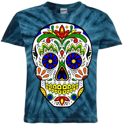 Day of the Dead Skull dia de los Muertos Kids Tie-Dye T-Shirt