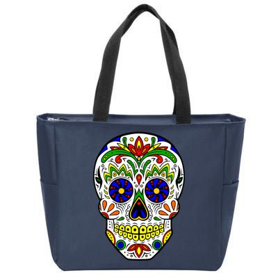 Day of the Dead Skull dia de los Muertos Zip Tote Bag