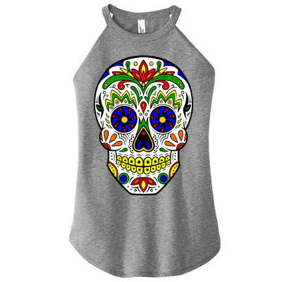 Day of the Dead Skull dia de los Muertos Women's Perfect Tri Rocker Tank