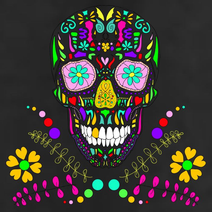 Day of The Dead Skull Flower Glasses Cool Comfort Performance Bucket Hat