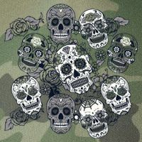 Day Of The Dead Skull Mash Up Legacy Tie Dye Trucker Hat