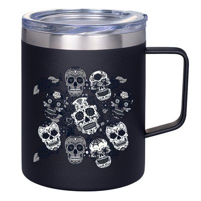 Day Of The Dead Skull Mash Up 12oz Stainless Steel Coffee Mug
