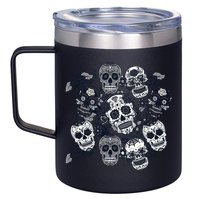 Day Of The Dead Skull Mash Up 12oz Stainless Steel Coffee Mug
