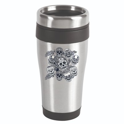 Day Of The Dead Skull Mash Up 16oz Travel Tumbler