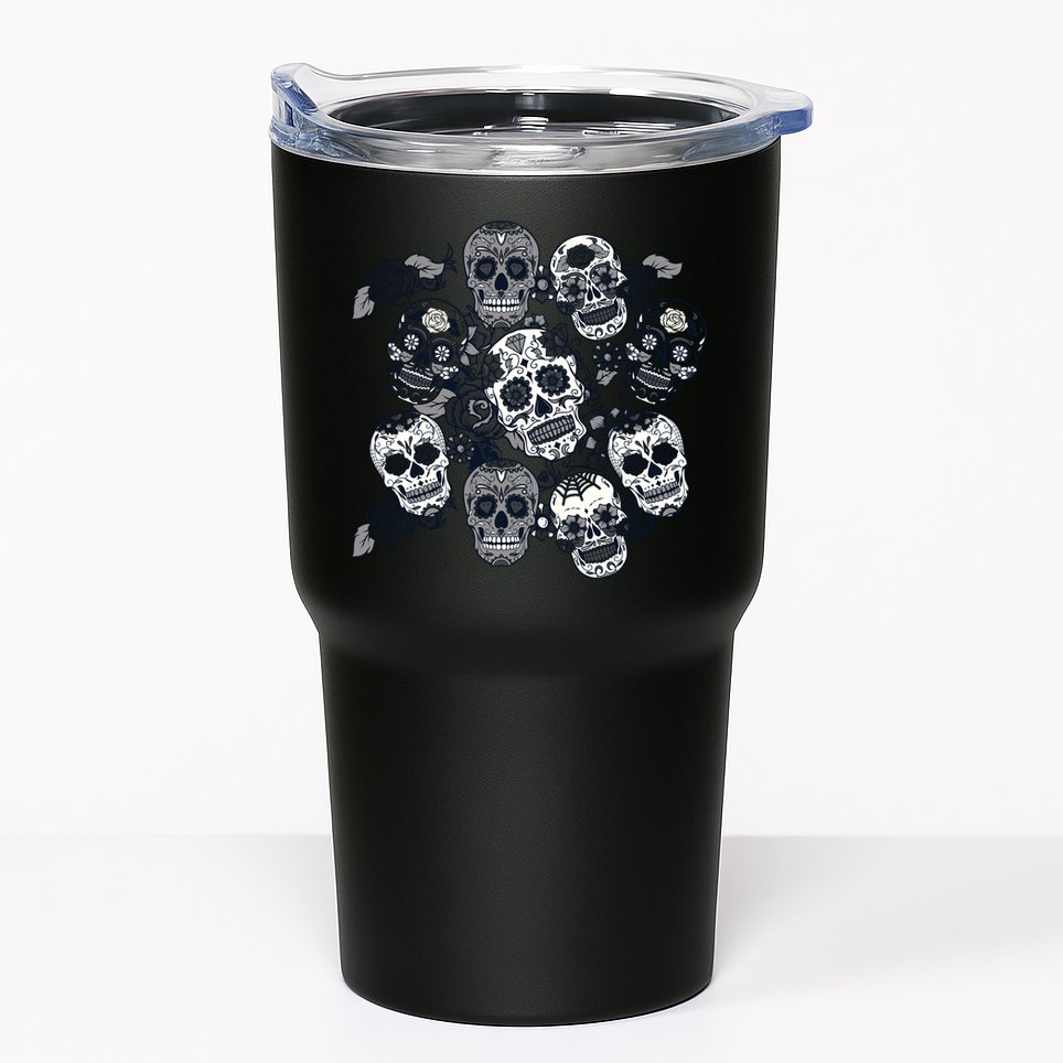 Day Of The Dead Skull Mash Up Tumbler