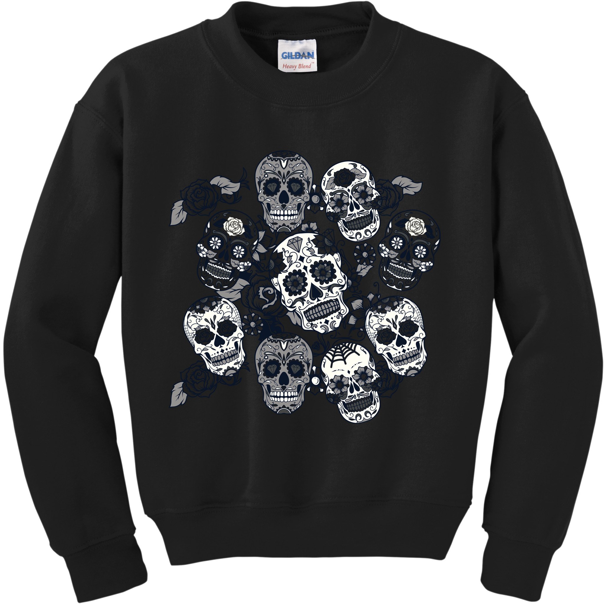 Day Of The Dead Skull Mash Up Kids Sweatshirt