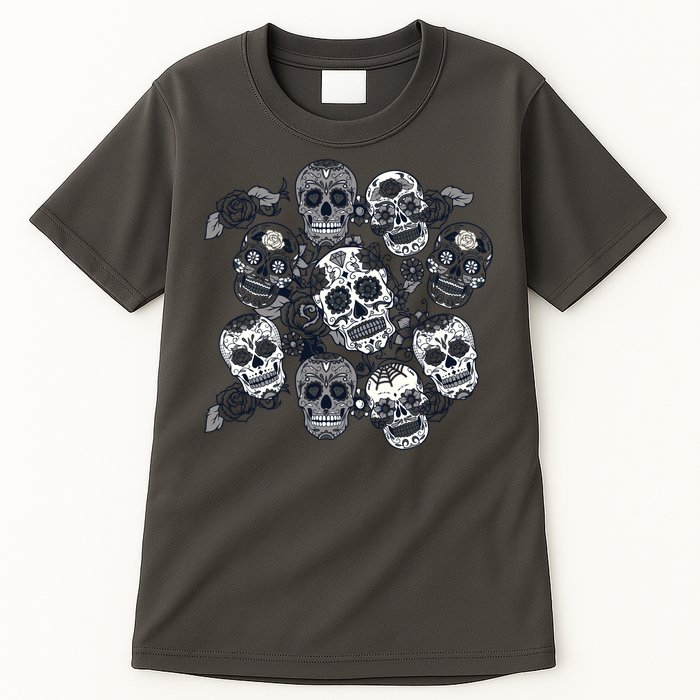 Day Of The Dead Skull Mash Up Tall T-Shirt