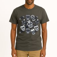 Day Of The Dead Skull Mash Up Tall T-Shirt