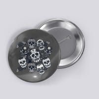Day Of The Dead Skull Mash Up Button