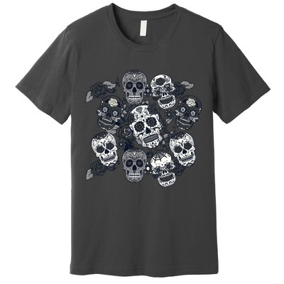Day Of The Dead Skull Mash Up Premium T-Shirt