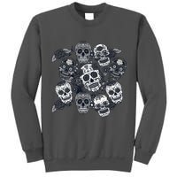 Day Of The Dead Skull Mash Up Tall Sweatshirt