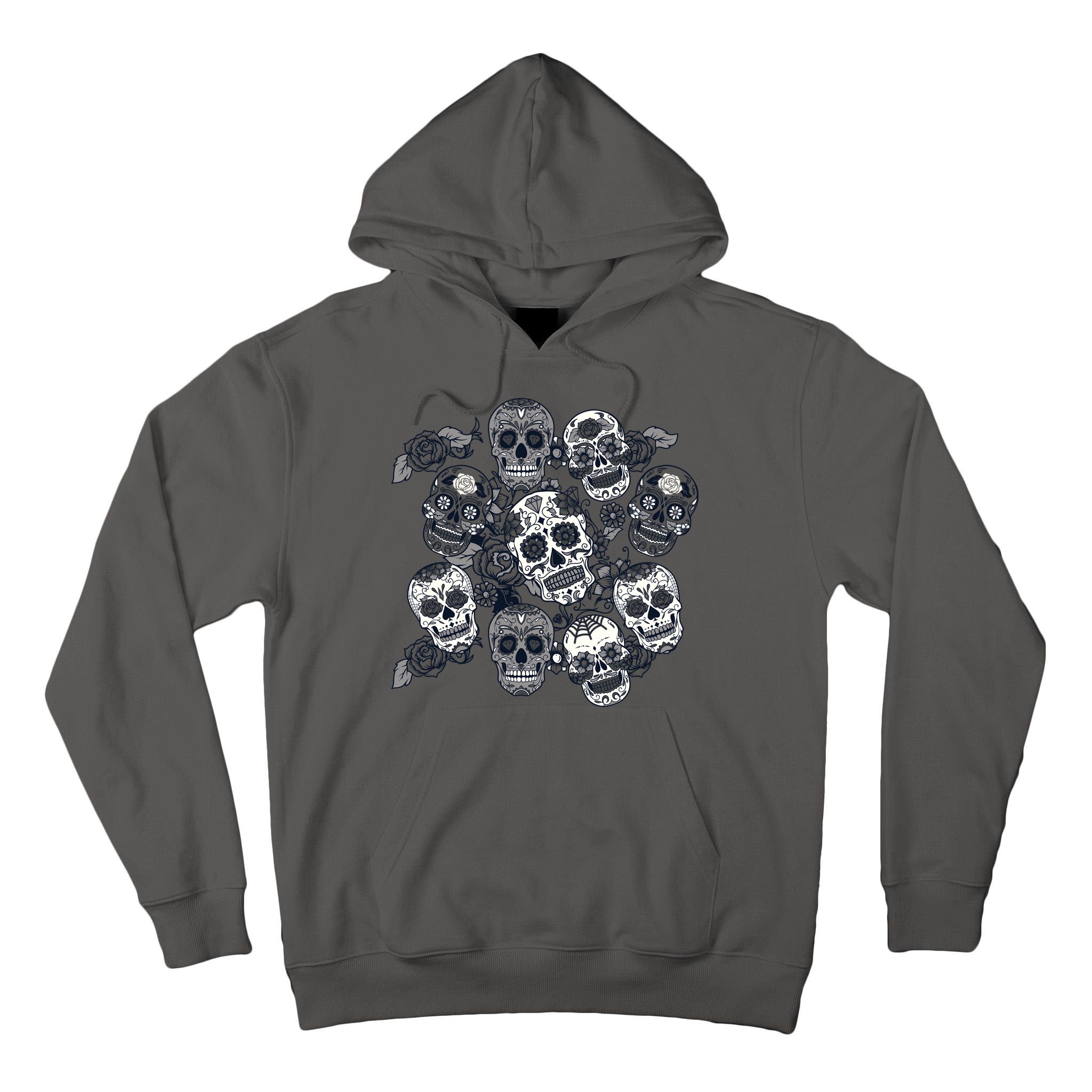Day Of The Dead Skull Mash Up Tall Hoodie