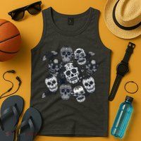 Day Of The Dead Skull Mash Up Tank Top