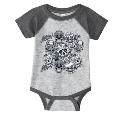 Day Of The Dead Skull Mash Up Infant Baby Jersey Bodysuit