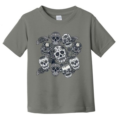 Day Of The Dead Skull Mash Up Toddler T-Shirt