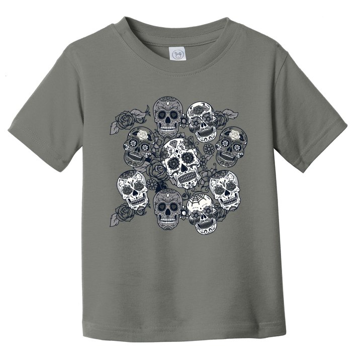 Day Of The Dead Skull Mash Up Toddler T-Shirt