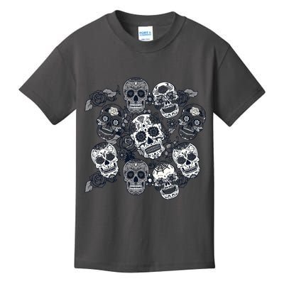 Day Of The Dead Skull Mash Up Kids T-Shirt