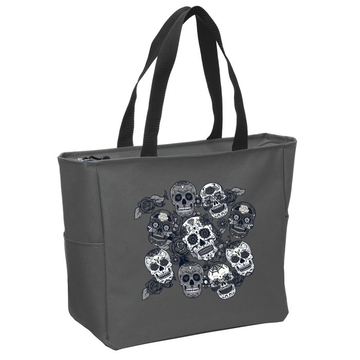 Day Of The Dead Skull Mash Up Zip Tote Bag