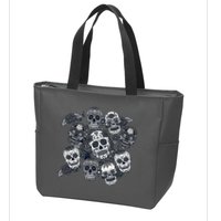 Day Of The Dead Skull Mash Up Zip Tote Bag