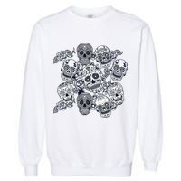 Day Of The Dead Skull Mash Up Garment-Dyed Sweatshirt