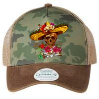 Day of the Dead Sugar Skull Sombrero Legacy Tie Dye Trucker Hat