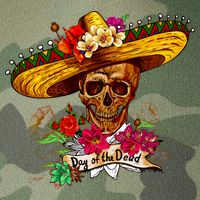 Day of the Dead Sugar Skull Sombrero Legacy Tie Dye Trucker Hat