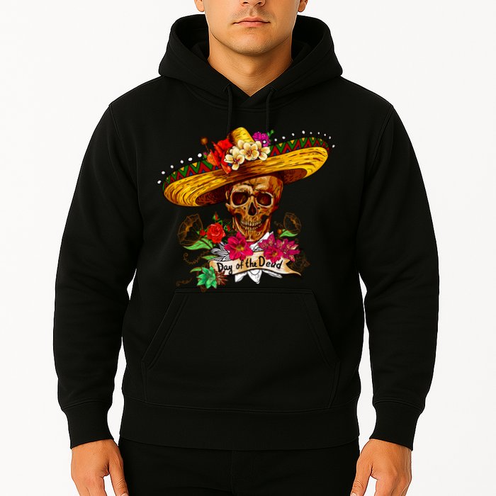 Day of the Dead Sugar Skull Sombrero Hoodie