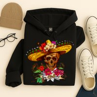 Day of the Dead Sugar Skull Sombrero Hoodie