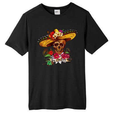 Day of the Dead Sugar Skull Sombrero Tall Fusion ChromaSoft Performance T-Shirt