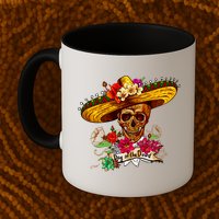 Day of the Dead Sugar Skull Sombrero Mug