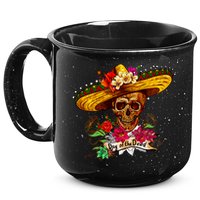 Day of the Dead Sugar Skull Sombrero 15oz Campfire Ceramic Mug
