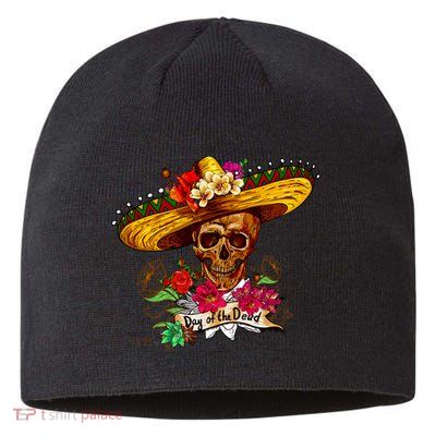 Day of the Dead Sugar Skull Sombrero Sustainable Beanie