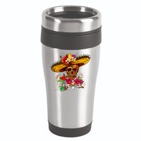Day of the Dead Sugar Skull Sombrero 16oz Travel Tumbler
